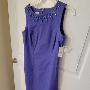 Talbots purple beaded dress size 6